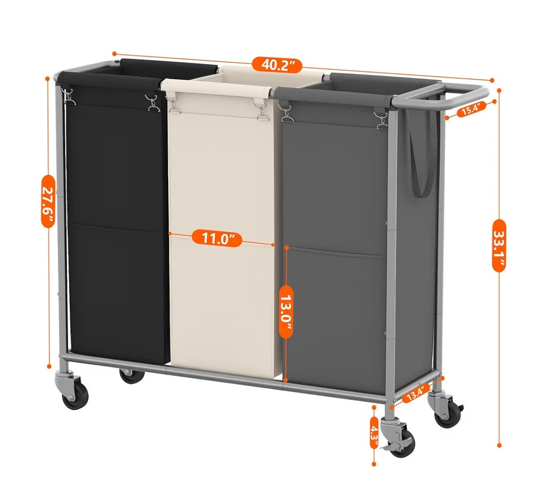 Heybly Rolling Laundry Basket