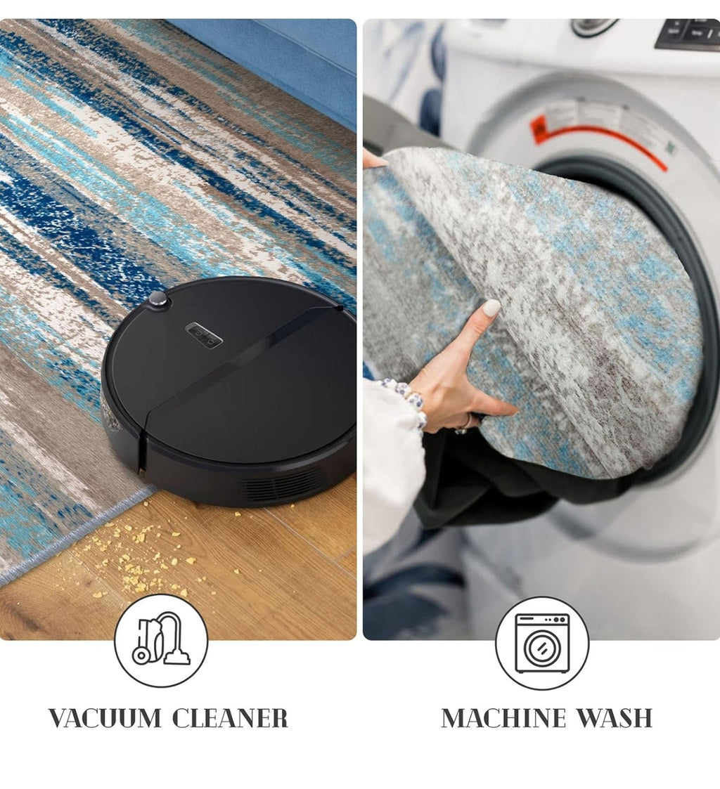 Abstract Washable 2x7 Runner Rug Non Slip Runners .