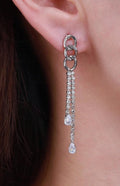 Chandelier Earring with Crystal Tassel
