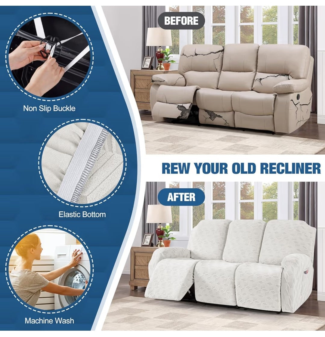 TAOCOCO 3 Seater Recliner Sofa Cover