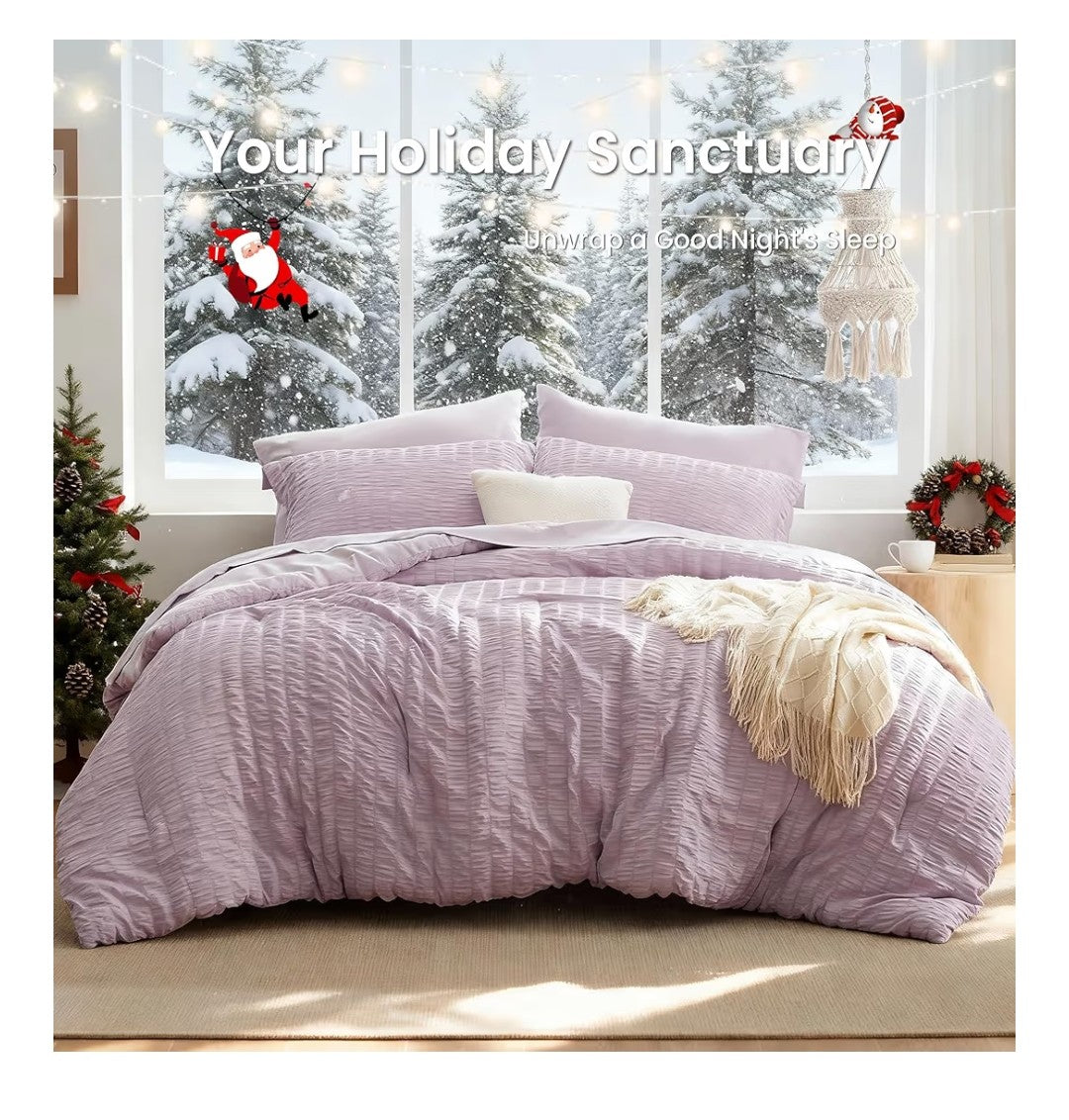 Love's Cabin 5 Piece Set Twin Size (Lavender)