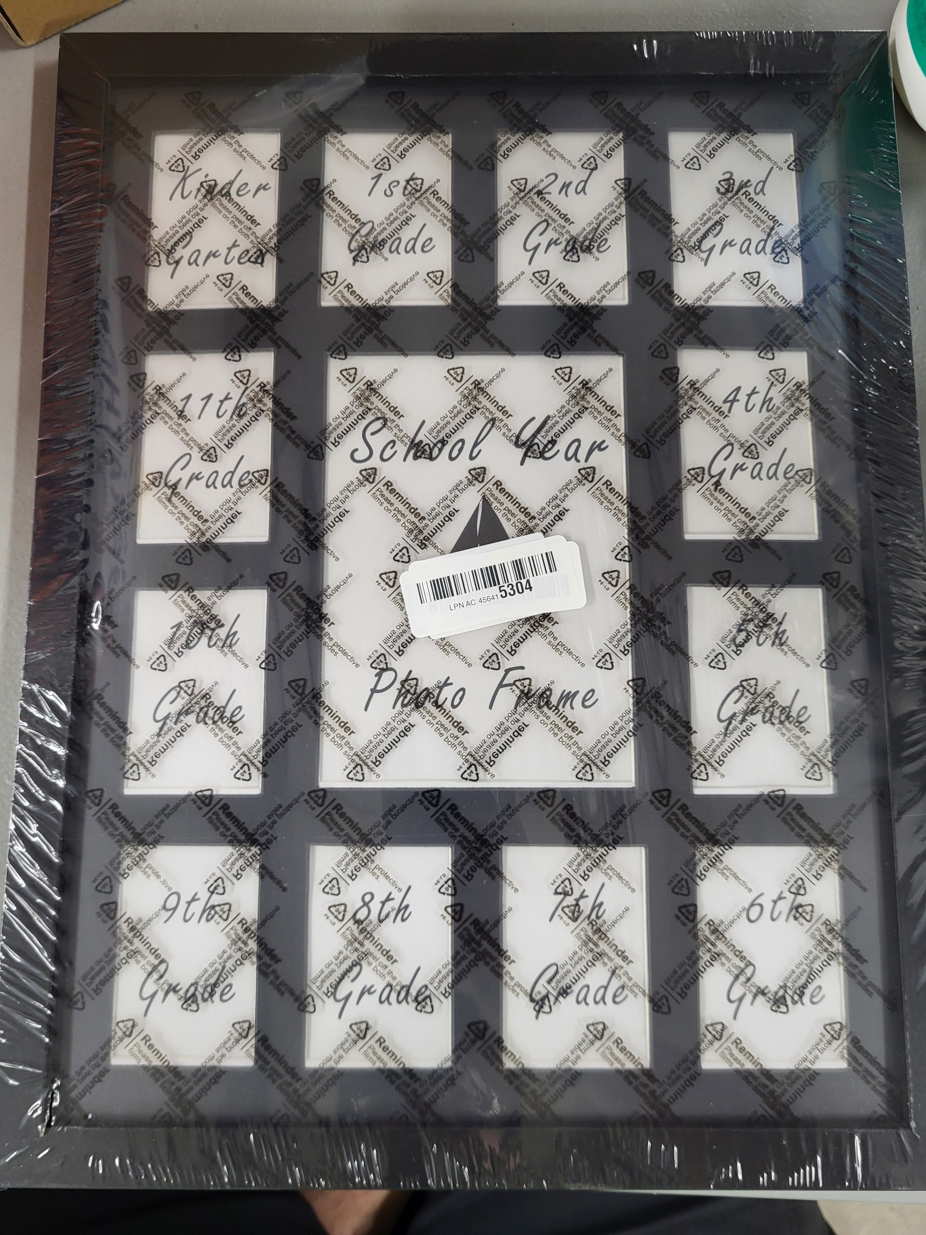 K-12 School Year Picture Frame