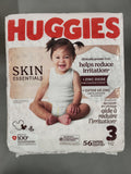 Huggies Size 3 Baby Diapers, Skin Essentials Baby Diapers, Size 3 (16-28lbs), 56 Count, Packaging May Vary