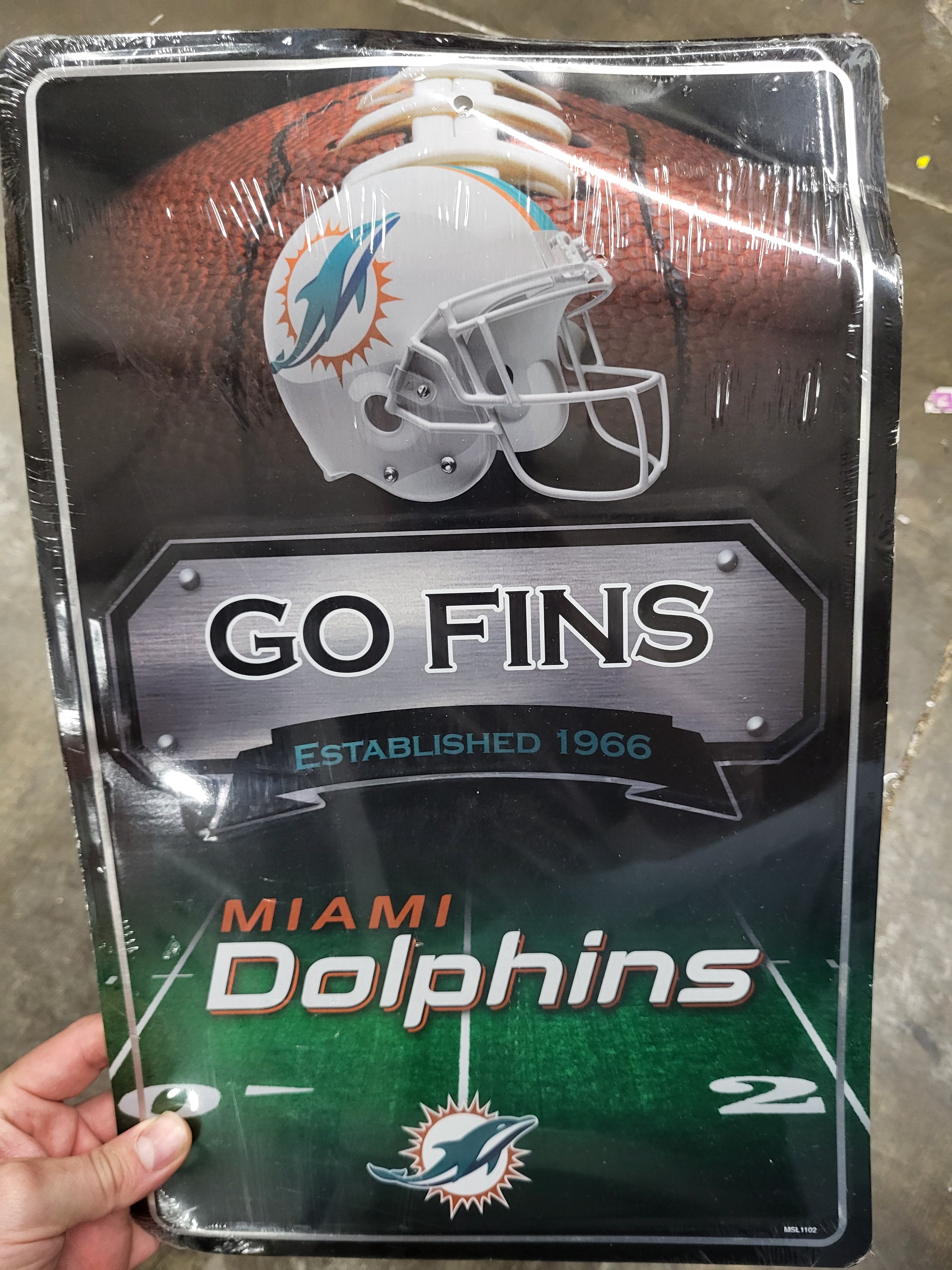 Miami Dolphins Metal Sign
