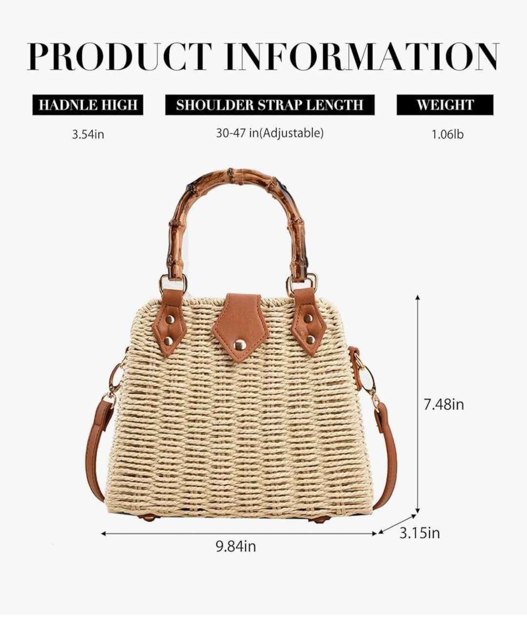 Straw Crossbody Purse