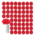 Avivioh Artificial Flowers Red Hydrangea 65pcs