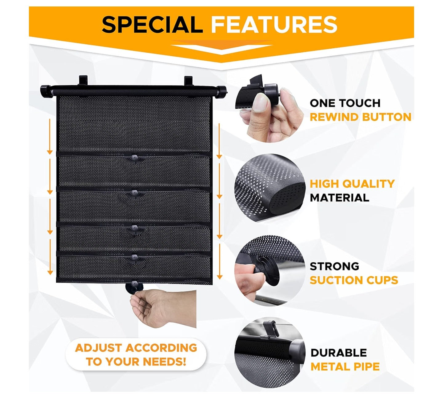 EcoNour Car Side Window Sun Shade (2 Pack)