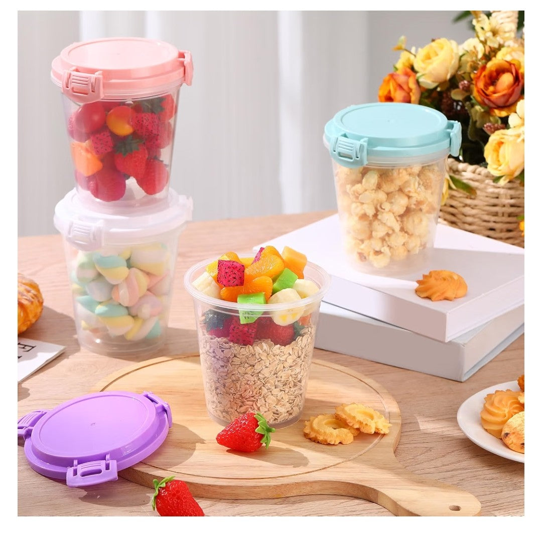 10 Piece 24oz Oats Jars with Leakproof Lids