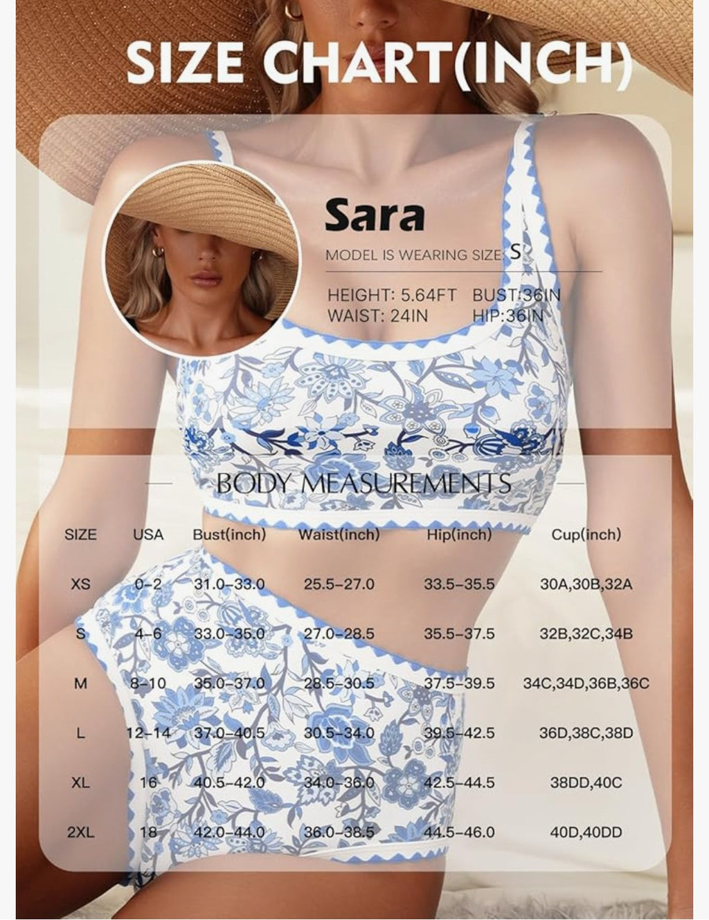 Herseas 2 Piece Bikini (Size Small)