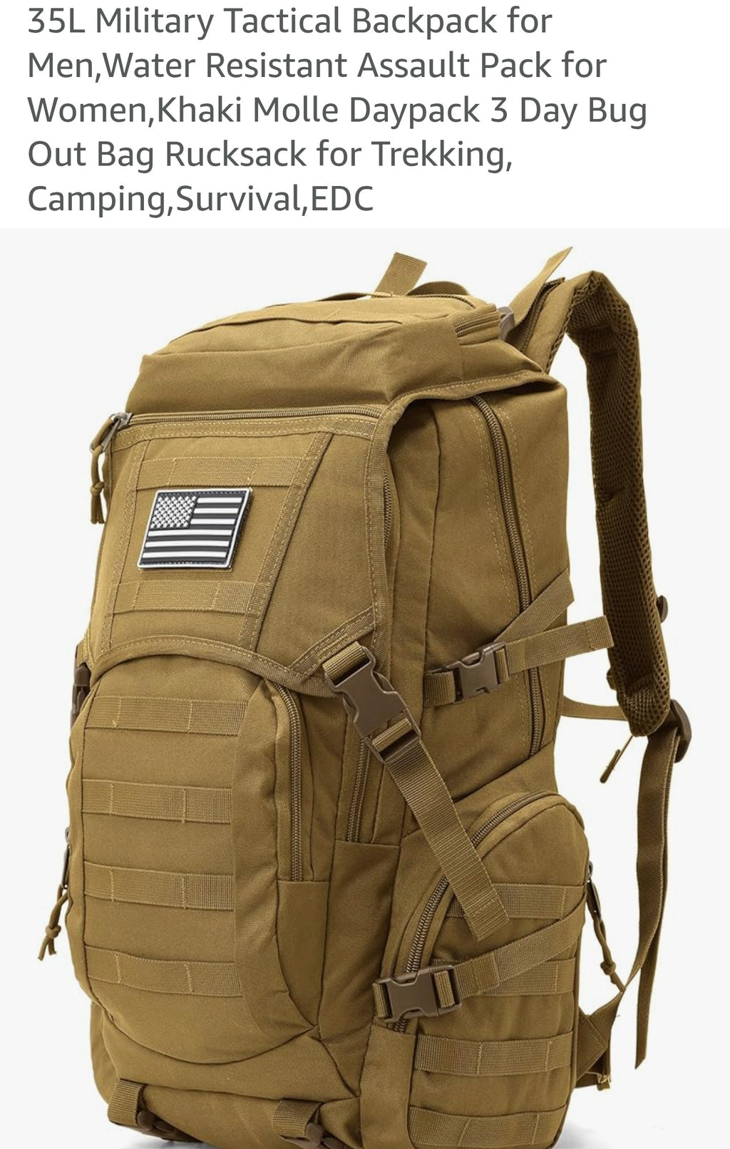 35L Military Tactical Backpack
