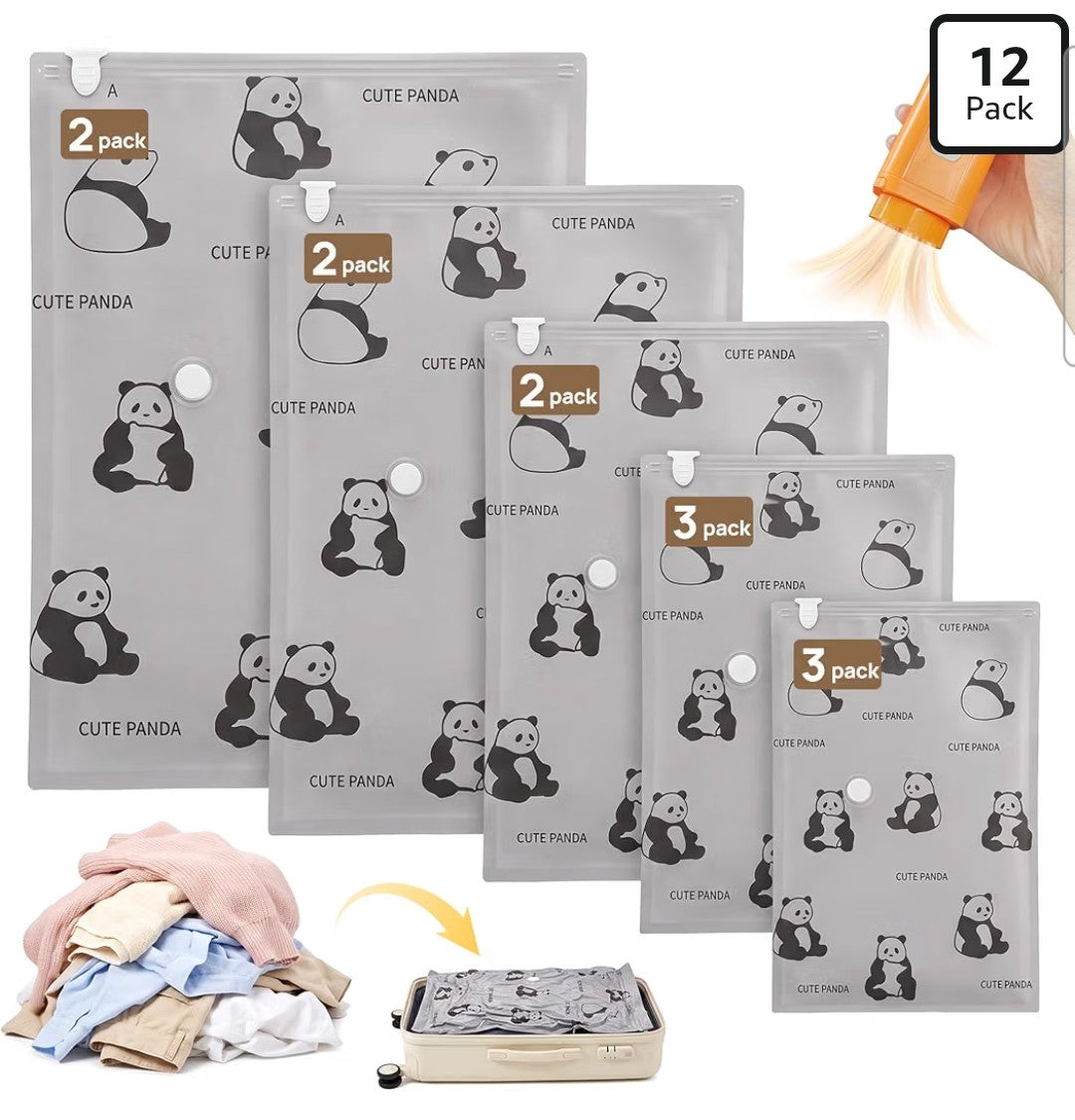 Vacuum Storage Bags with Cordless Pump (12 pack)