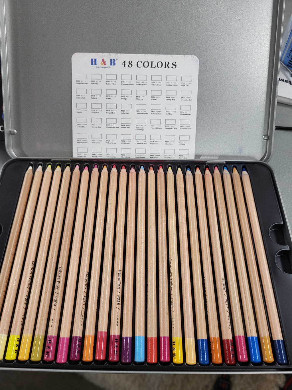 H&B Soft Pastel Colored Pencils (48 count)