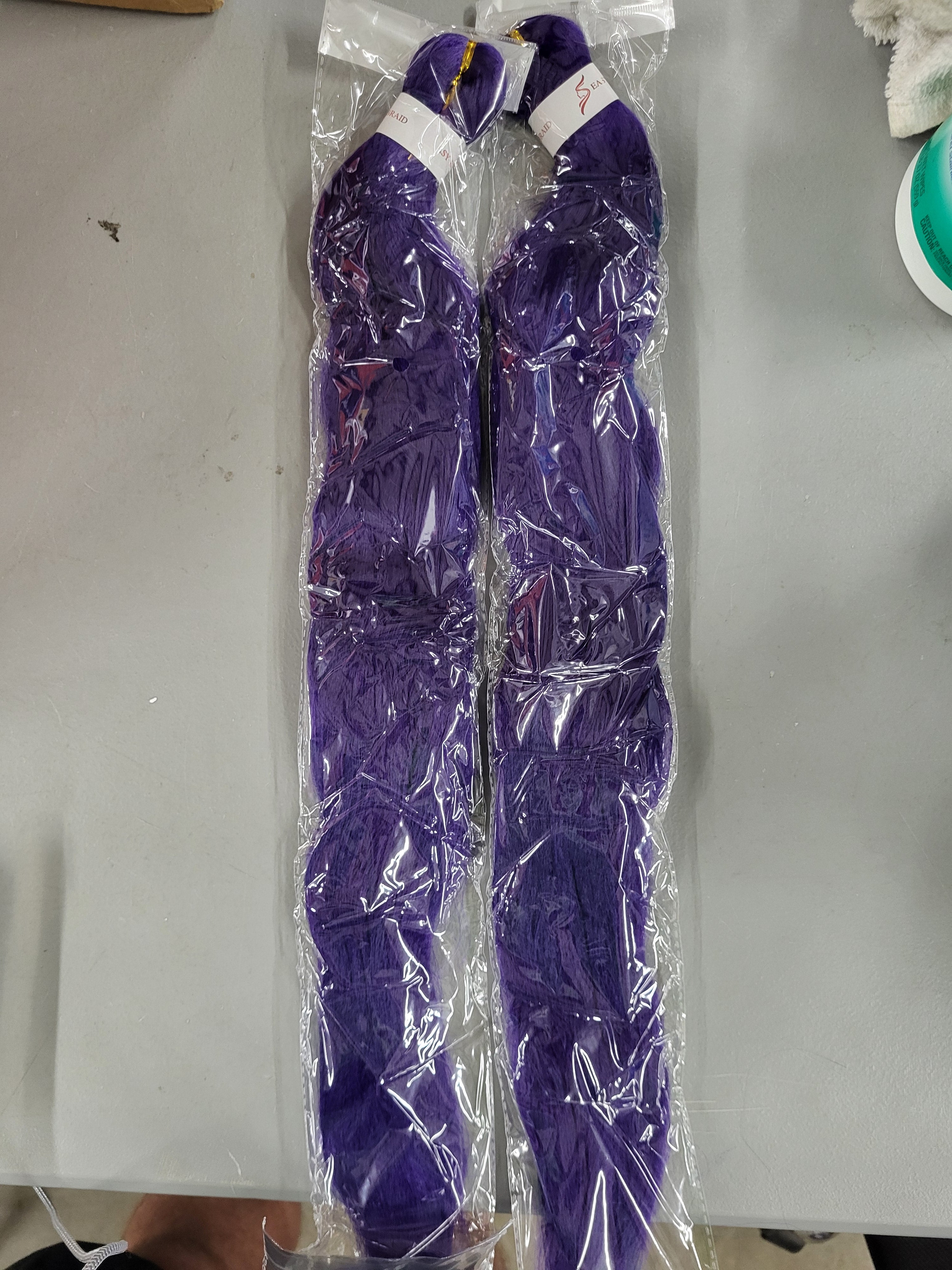 Purple Braiding Hair 24 inches 2 pack
