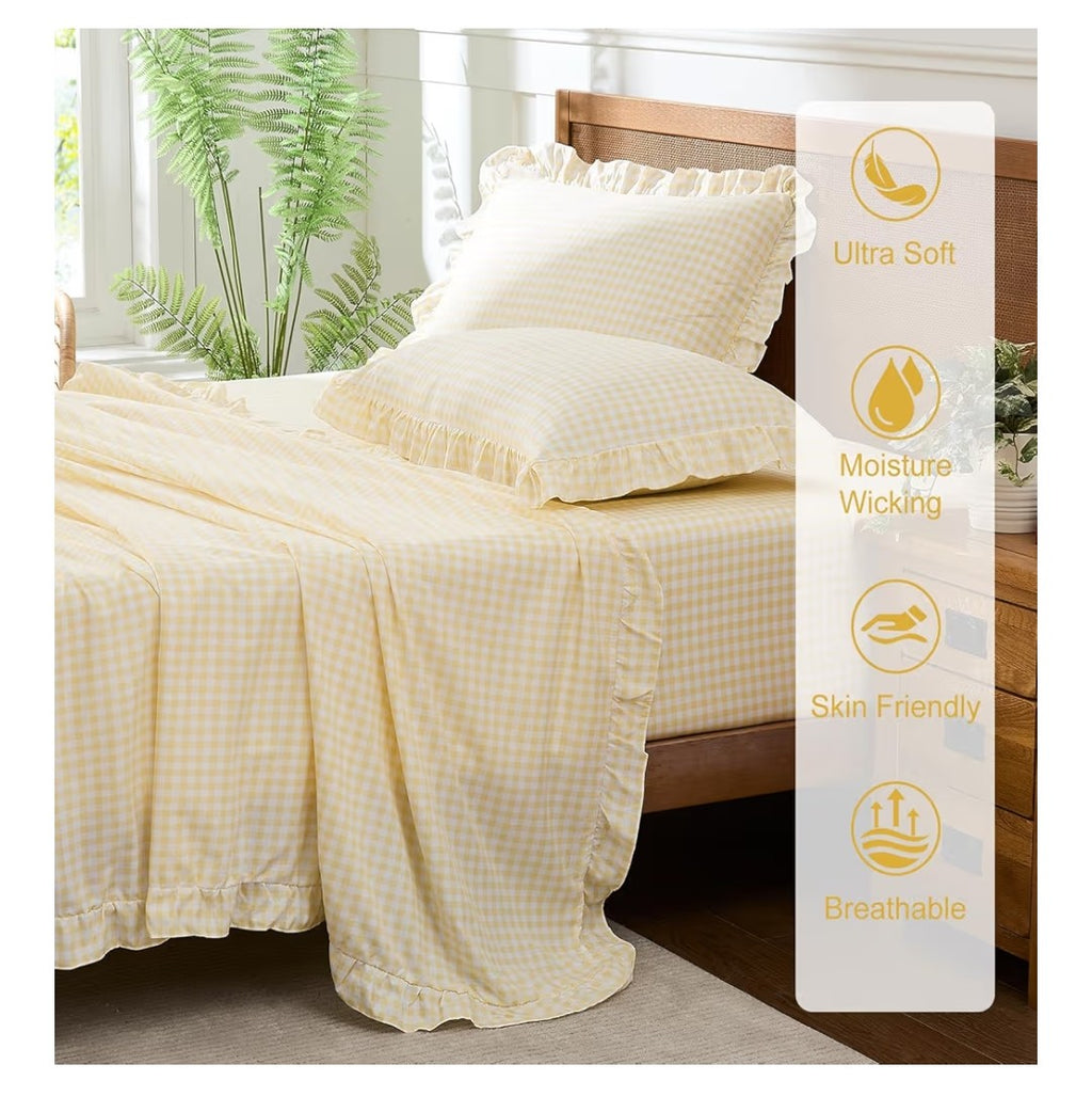 Kisswish Twin Size Sheet Set (Yellow)