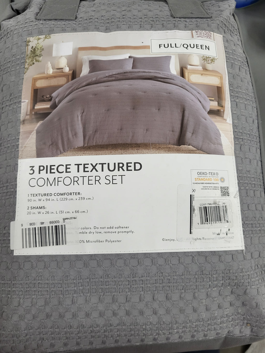 iEnjoy Home Full/Queen Comforter Set (Gray)