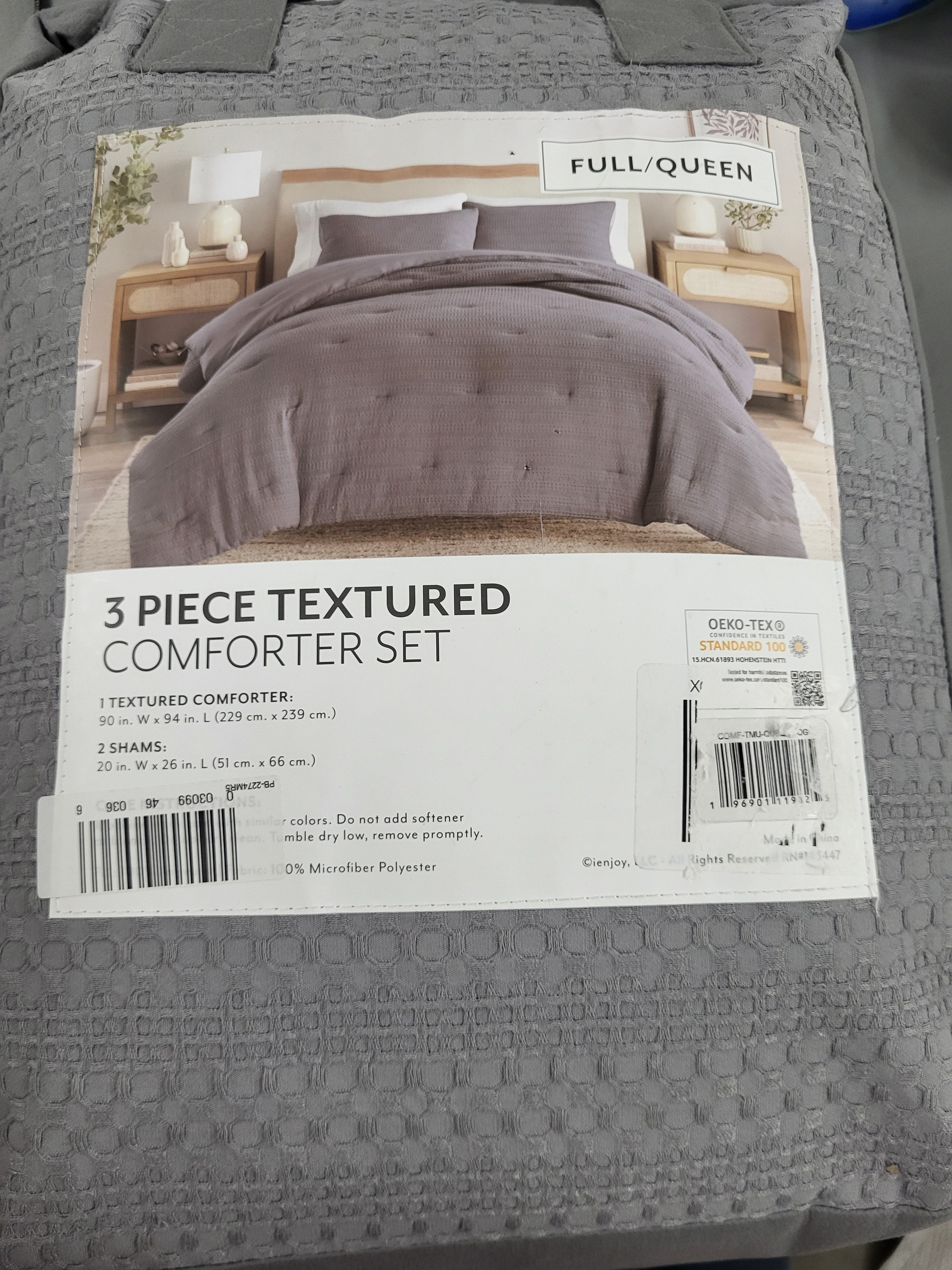 iEnjoy Home Full/Queen Comforter Set (Gray)