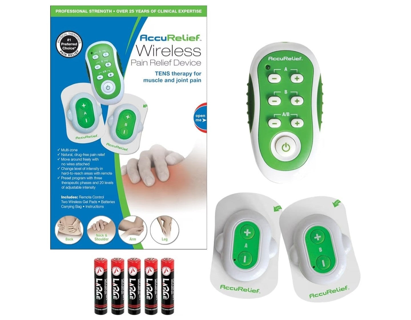 AccuRelief Wireless TENS Unit with Remote Control