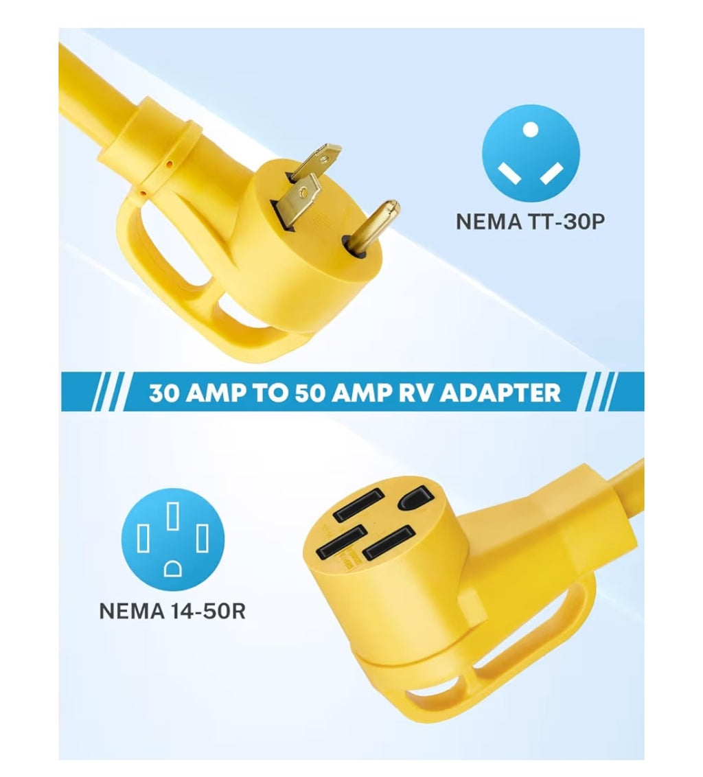 Kohree 30 Amp to 50 Amp RV Adapter