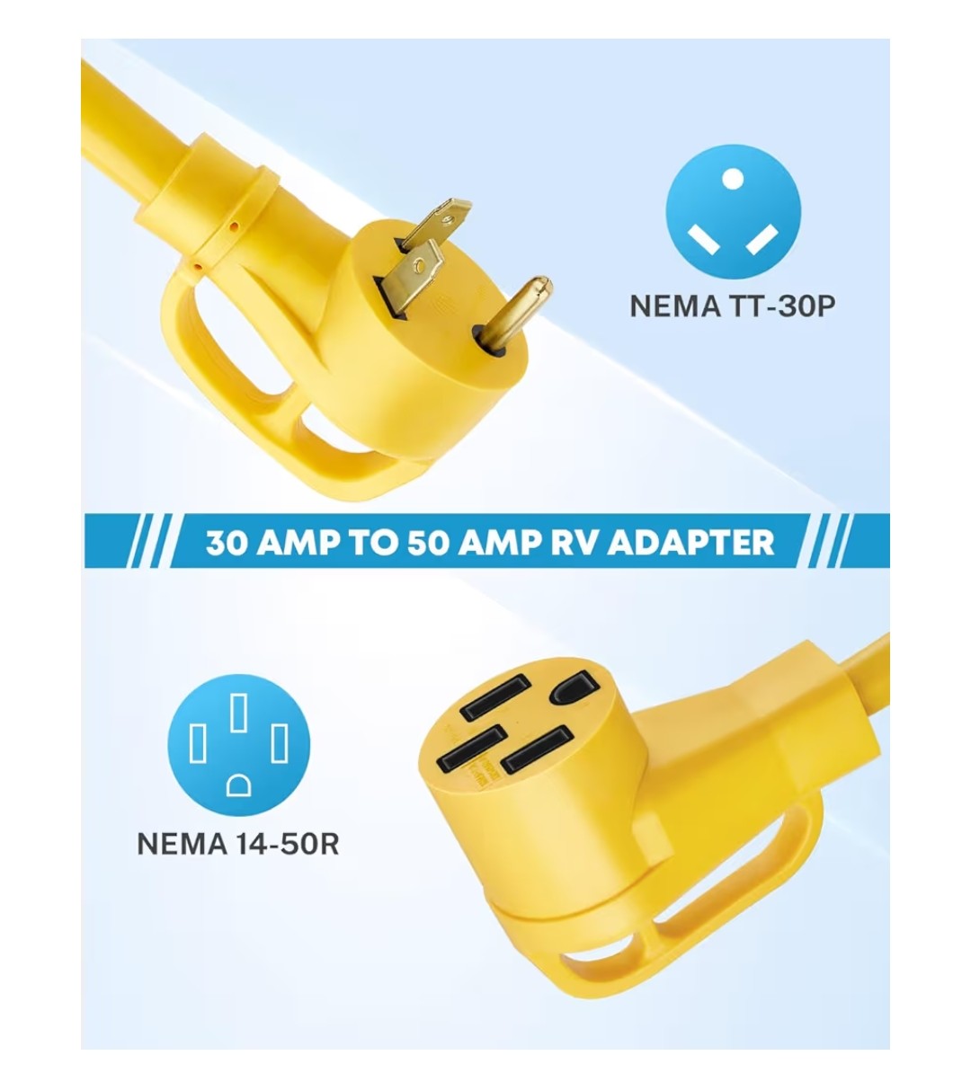 Kohree 30 Amp to 50 Amp RV Adapter