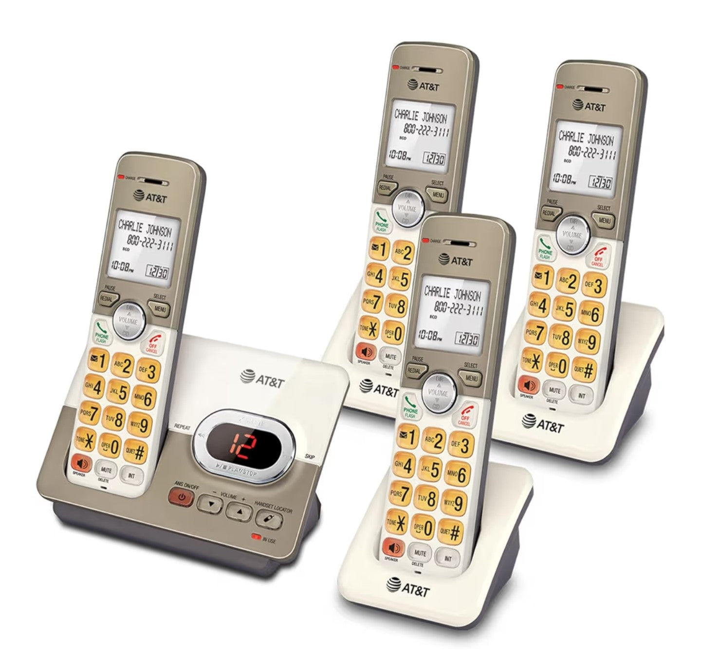 AT&T EL52413 4-Handset Cordless Phone with Digital Answering System