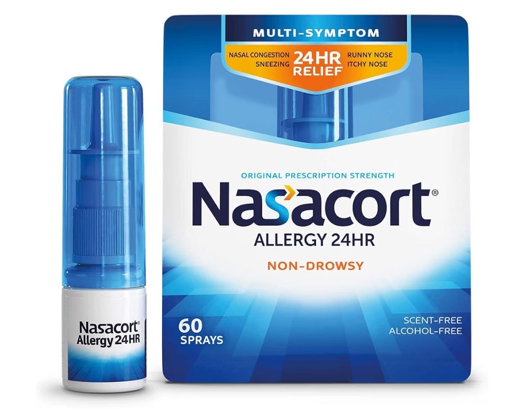 Nasacort 24-Hour Adult Allery Nasal Spray, 60 Sprays (0.37oz)
