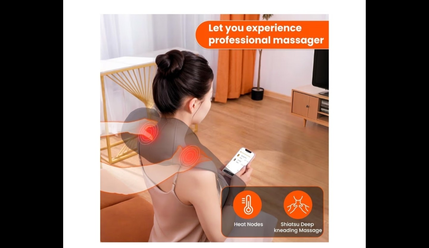 Amzpony Cordless Neck and Back Massager