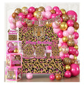 Pink Cheetah Print Birthday Decorations