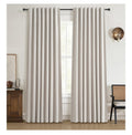 QJMYDECO Blackout Curtains 84in 2 Panels (Natural Linen)