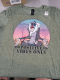 Lion King "Positive Vibes Only" T-Shirt (Size Women's Medium)