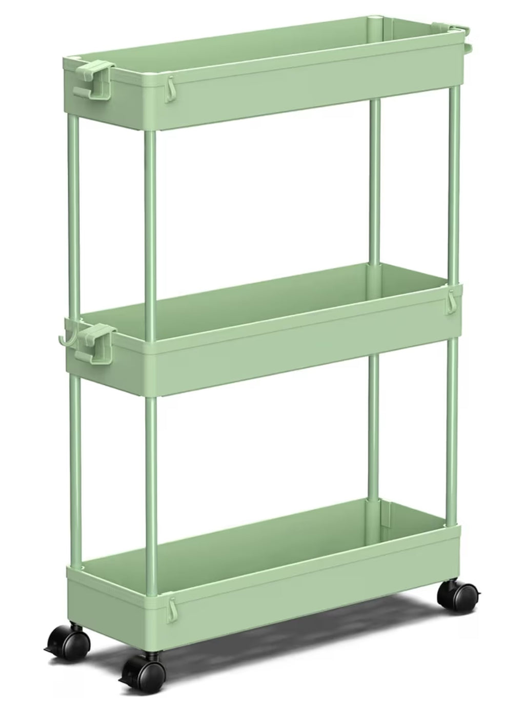 SPACEKEEPER Slim Rolling Storage Cart, 3 Tier Bathroom Organizer