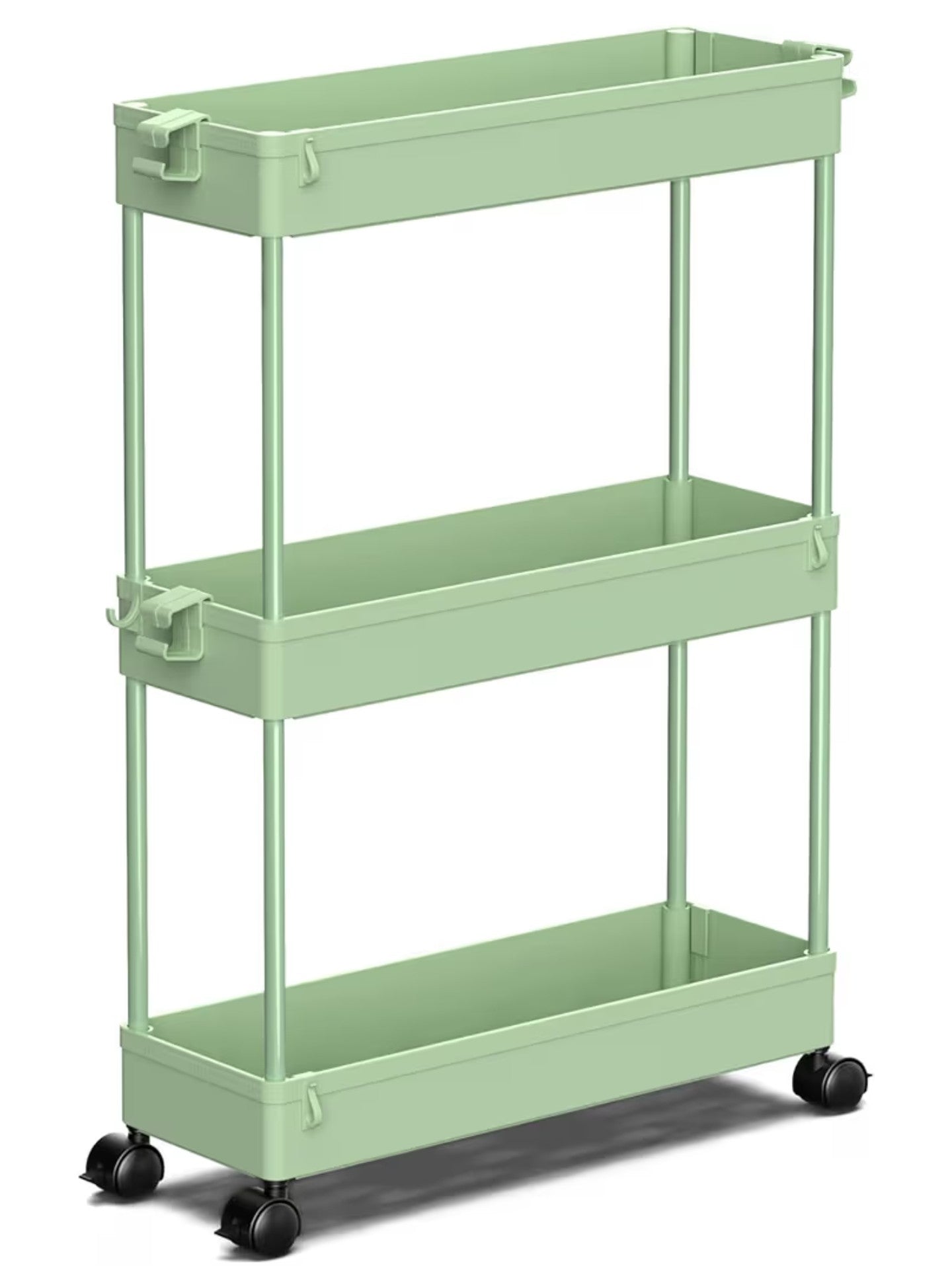 SPACEKEEPER Slim Rolling Storage Cart, 3 Tier Bathroom Organizer