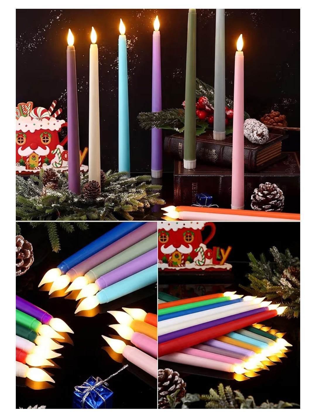 Flameless Taper Candles (30pcs)