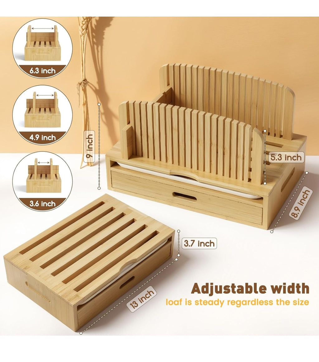 Bamboo Bread Slicer for Homemade Bread.