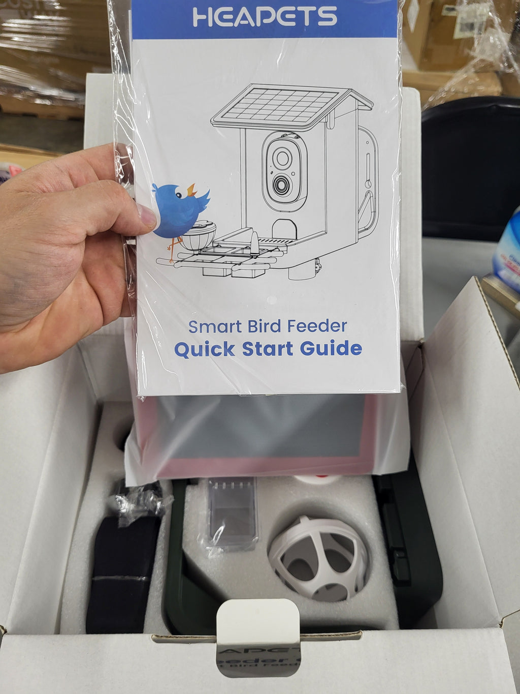 Smart Bird Feeder with Camera Solar Powered, 2K HD Video, AI Bird Species Identification, Instant Arrival Alerts, Weatherproof Design for Effortless Birdwatching, Gift for Fathers Day, Red