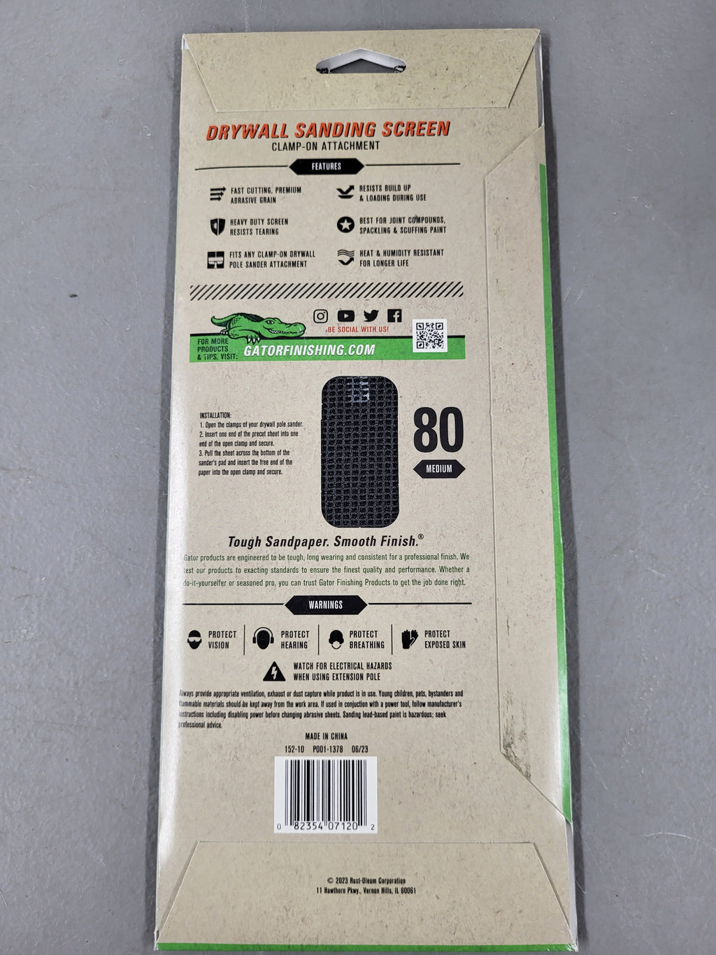 Gator Drywall Sanding Screen, 80 Grit, (25 sheets)
