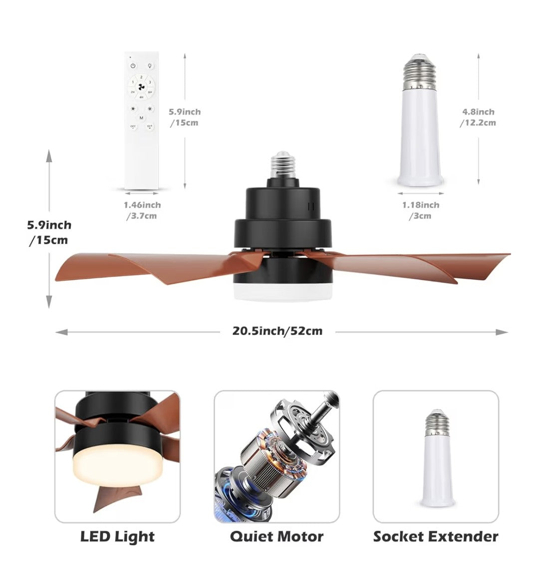 Socket Fan Light