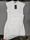 Ofeefan White Sleveless Cocktail Dress (Size Medium)