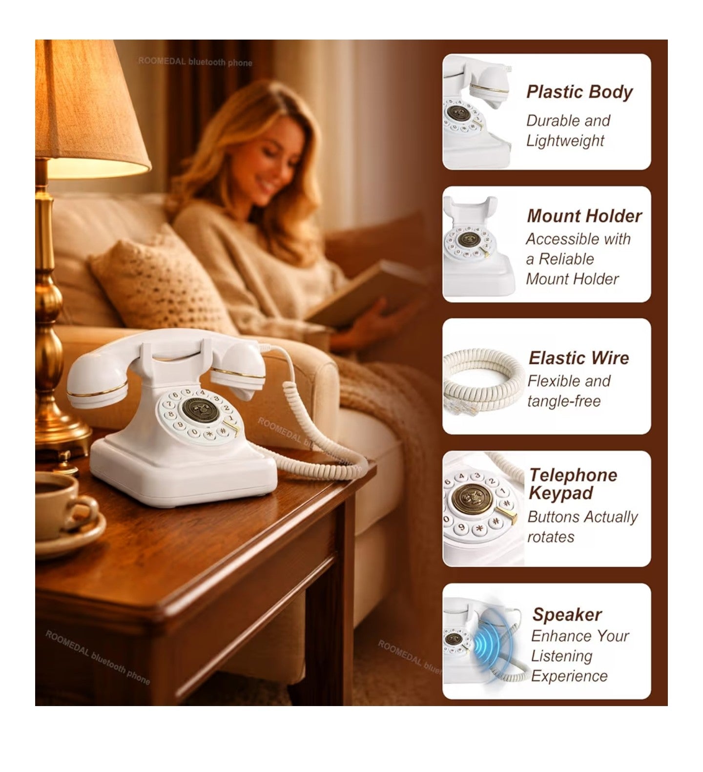 Bluetooth Retro Phone Landline Telephone,Bluetooth Home.