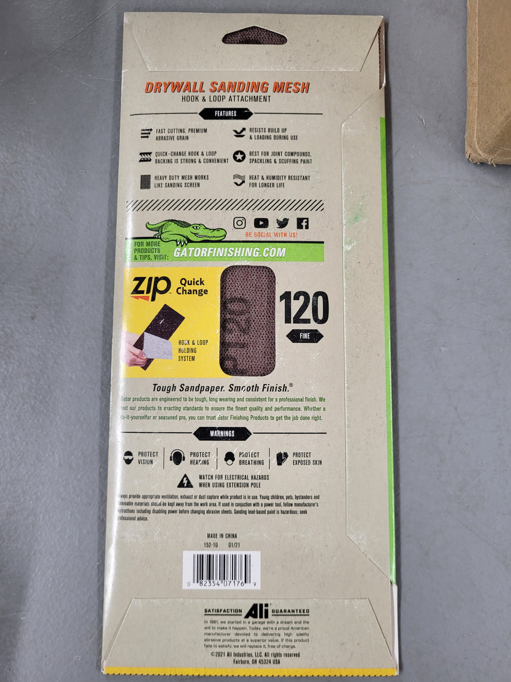 Gator Drywall Sanding Mesh, 120 Grit (20 sheets)