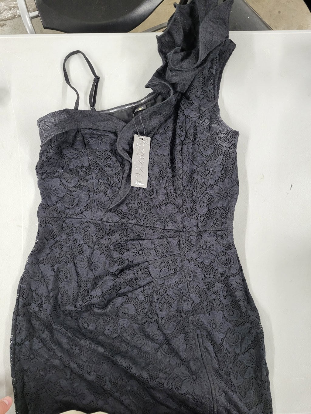 VFSHOW One Shoulder Strap Maxi Dress (Size Large)