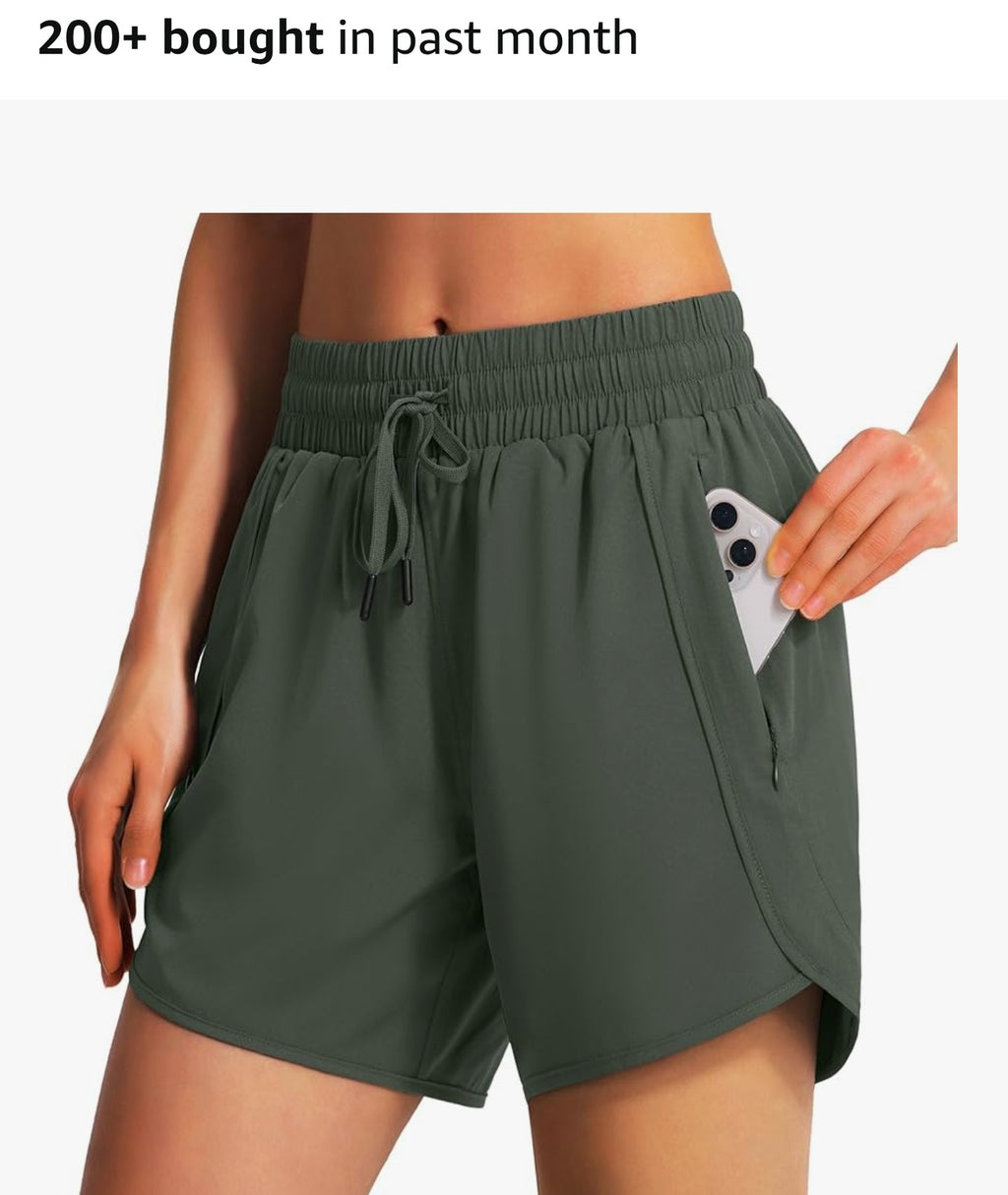 Ksmien Women's 5"/ 7" Athletic Running Shorts Quick