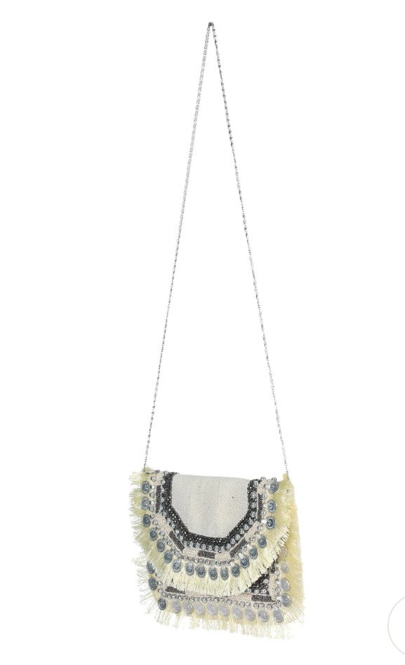Priyaasi Coin Embellished Jute Sling Bag
