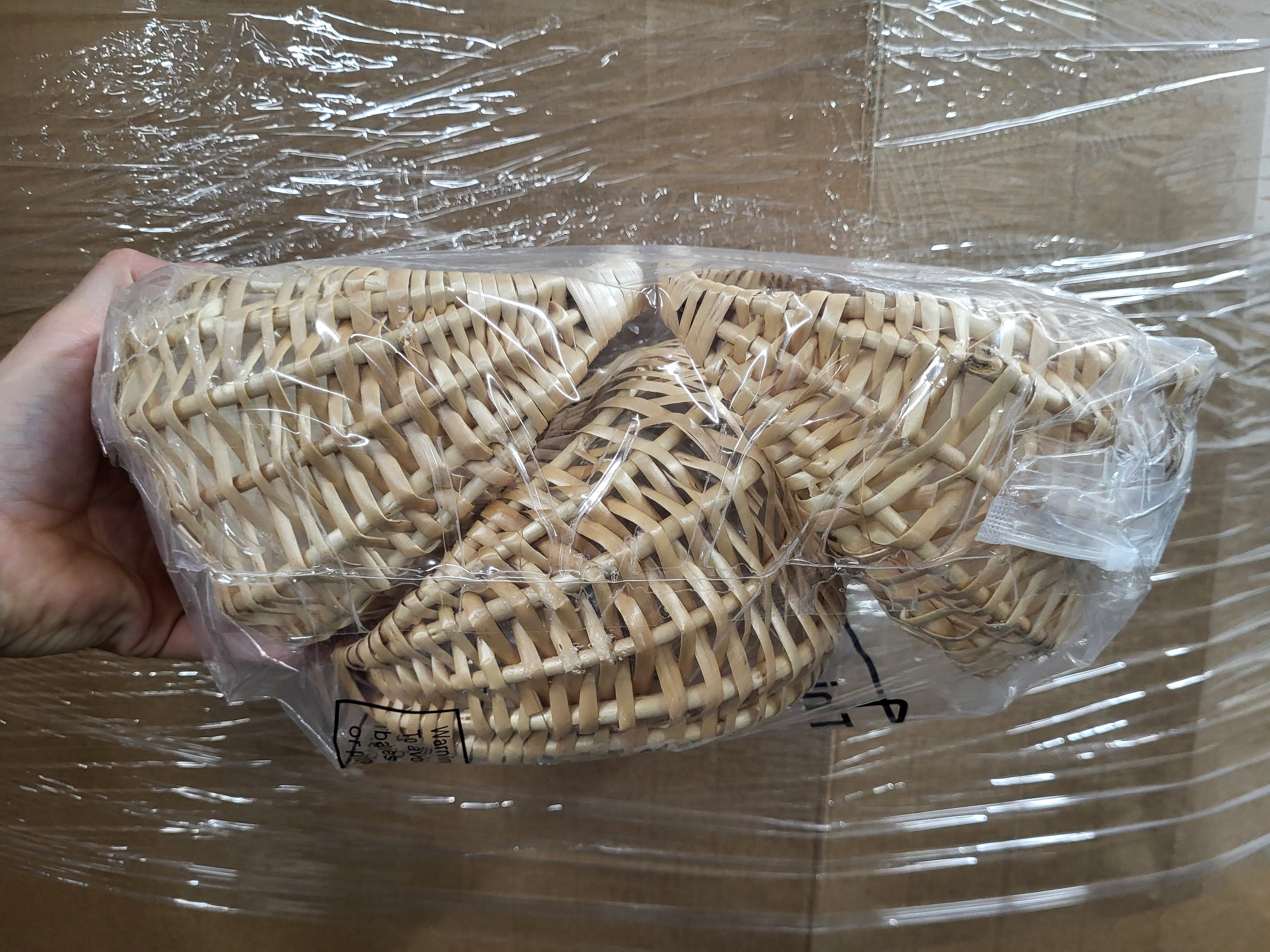 Half Moon Wicker Basket 3 pack