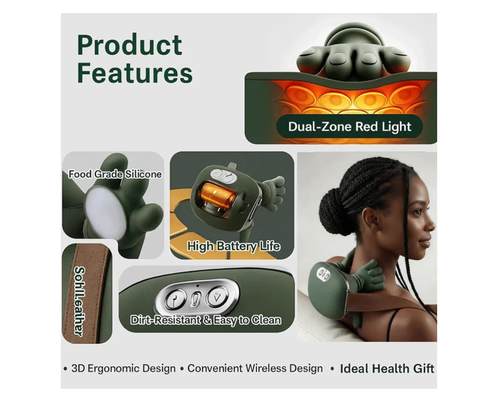 Neck Massager with Heat,shiatsu Neck and Shoulder Massager.