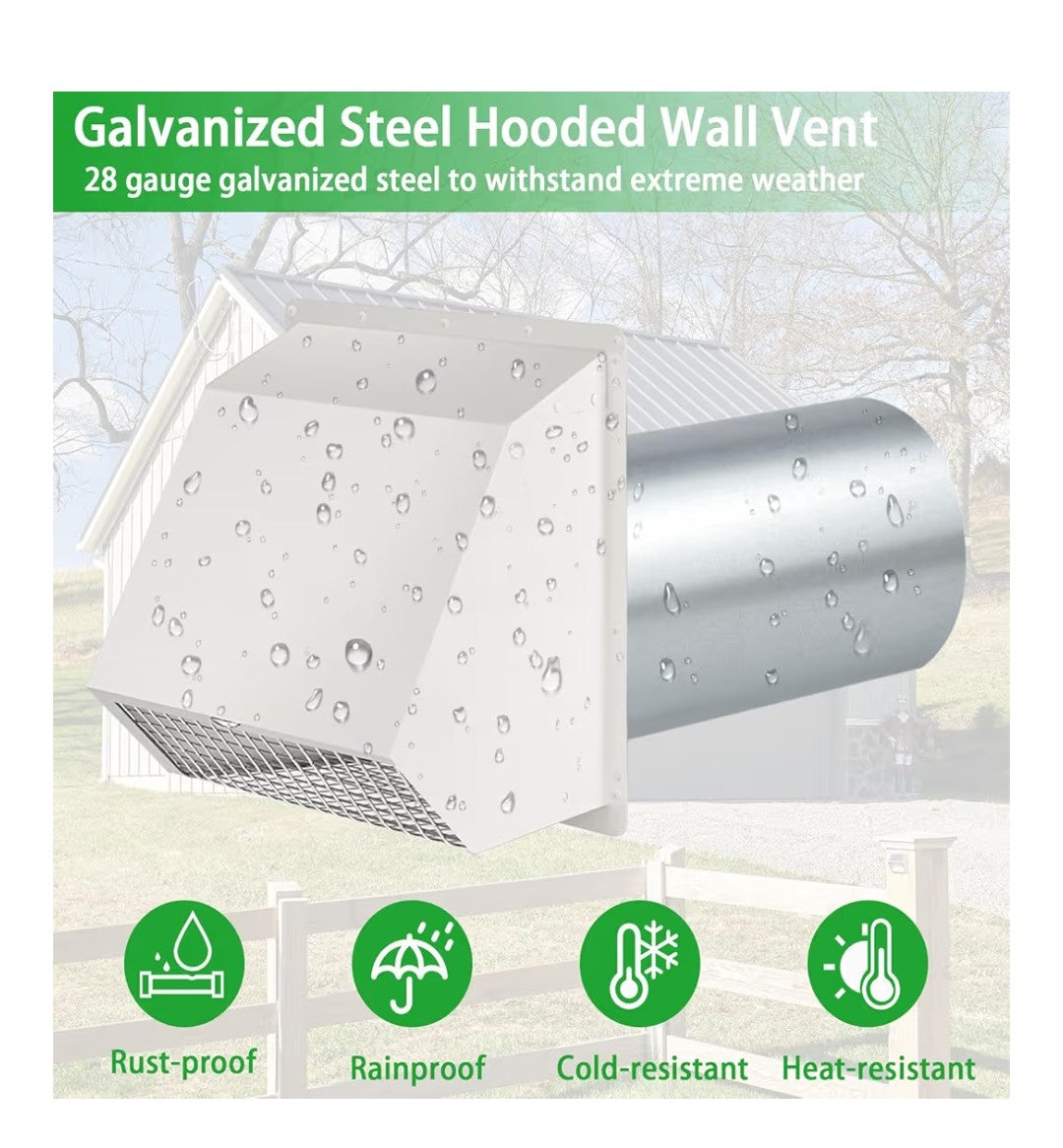 Dryer Vent Cover 3in (White)