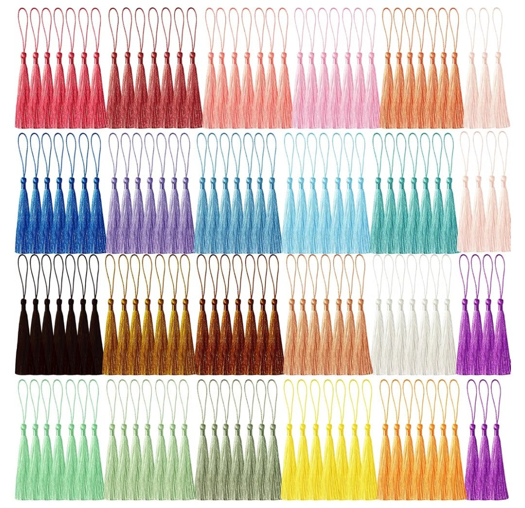 Bookmark Tassels, 22 Colors 7 Each (154pcs)