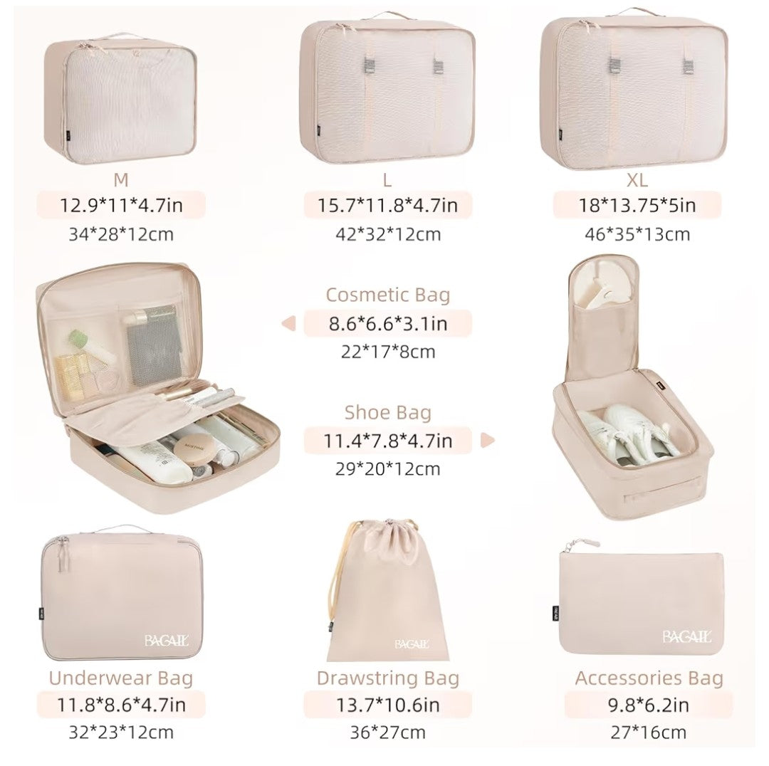 Bagail  8pc Travel Packing Cubes