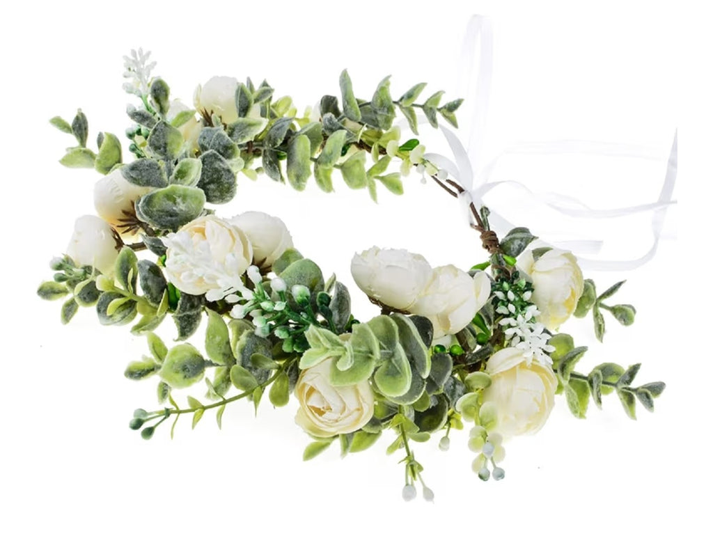 Vividsun Wedding Bridal Green Leaf Flower Crown.