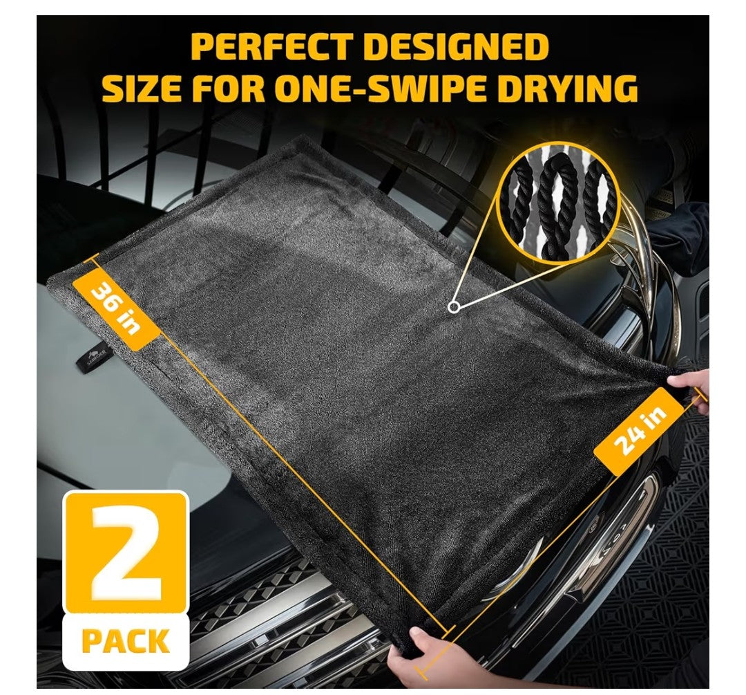 Sminder 1200GSM Car Drying Microfiber Towels (2 pack)
