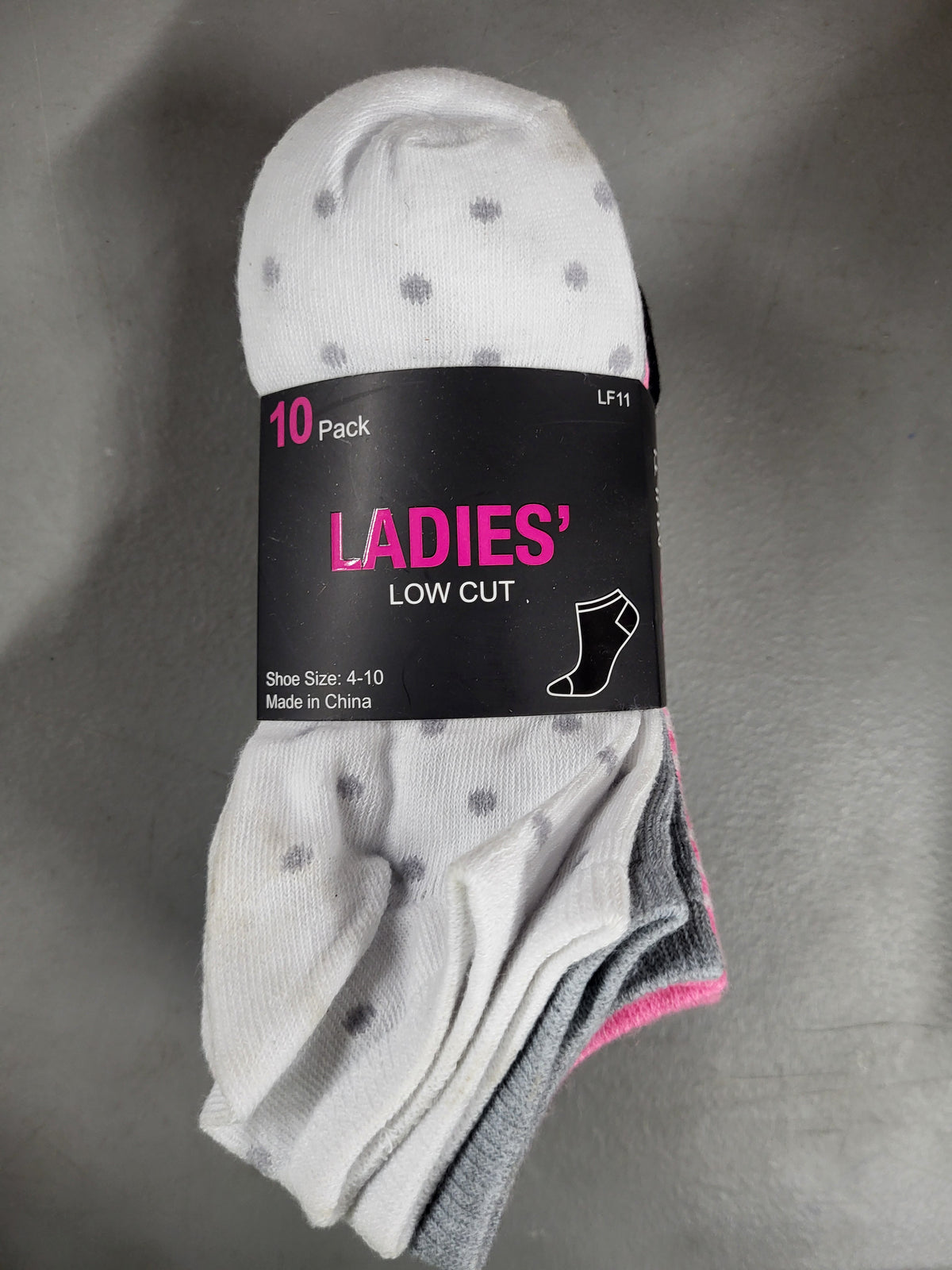 Ladies Low Cut Socks, 10 Pack (Shoe Size 4-10)